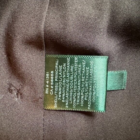 Ralph Lauren Houndstooth Peplum Wool Blend Jacket 2P EUC - Picture 5 of 7